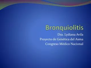 bronquiolitis