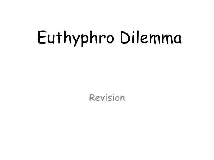 euthyphro dilemma