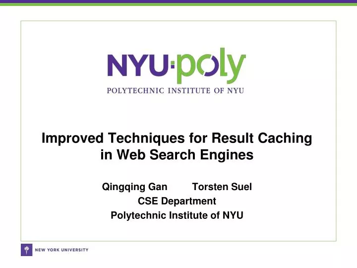 improved techniques for result caching in web search engines