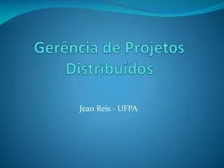 ger ncia de projetos distribu dos