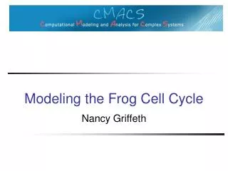 Modeling the Frog Cell Cycle