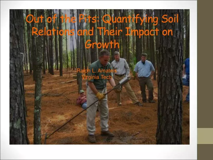 out of the pits quantifying soil relations and their impact on growth