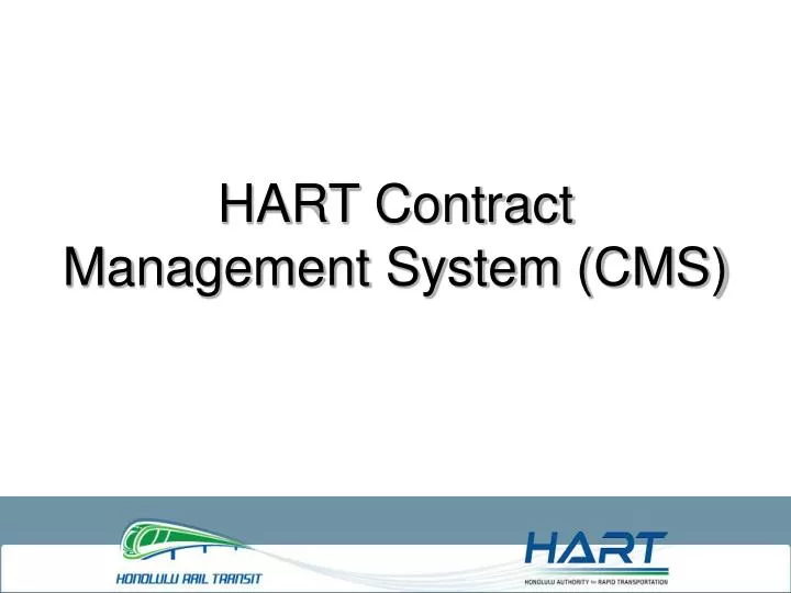 hart contract management system cms