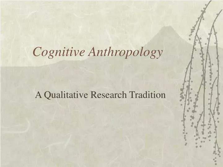 cognitive anthropology