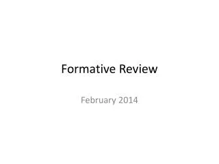 Formative Review