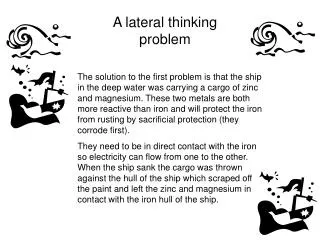 A lateral thinking problem