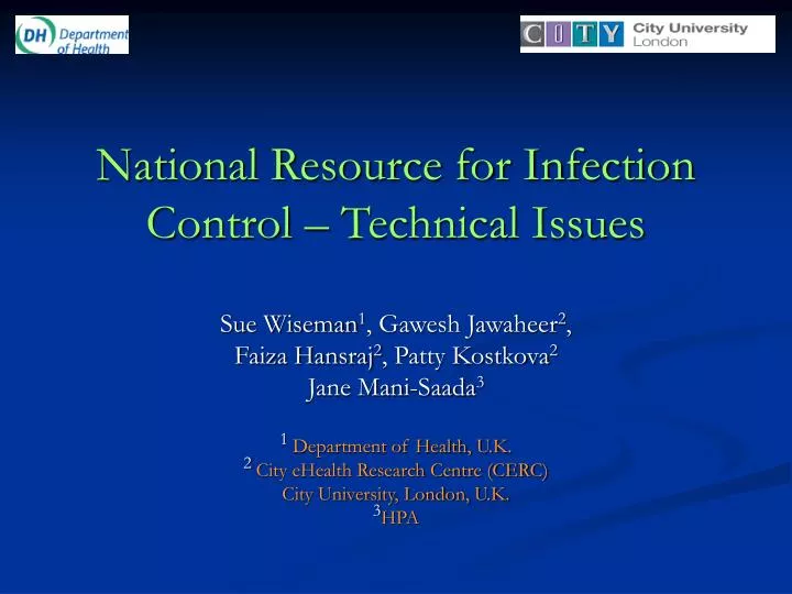 national resource for infection control technical issues