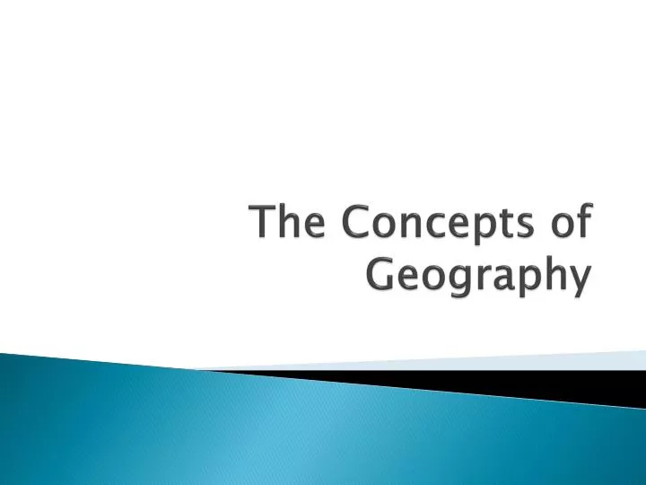 the concepts of geography