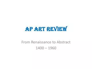 AP ART REVIEW