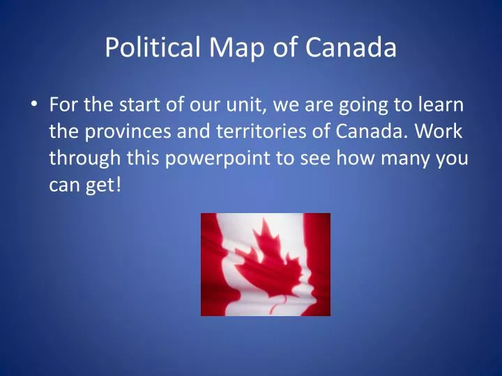 political map of canada