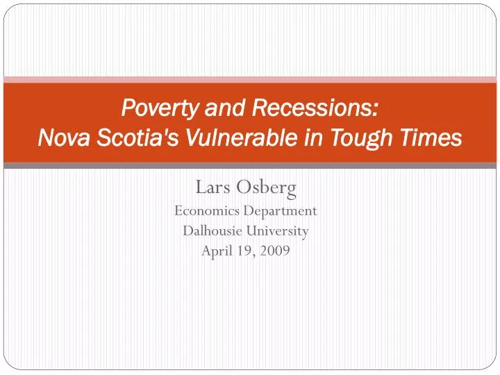 poverty and recessions nova scotia s vulnerable in tough times