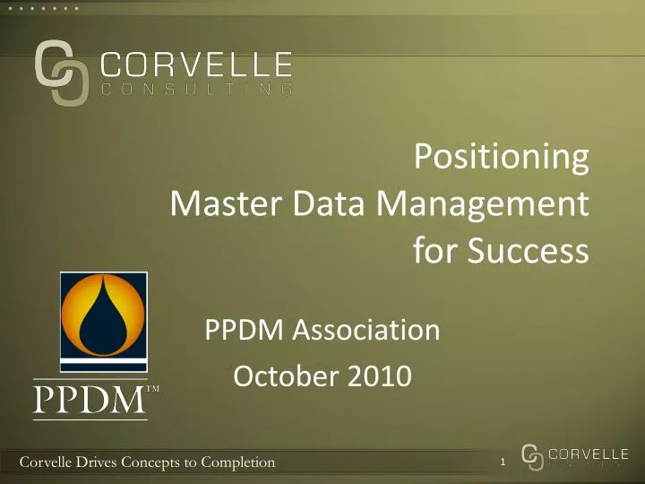 positioning master data management for success