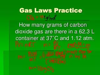 Gas Laws Practice