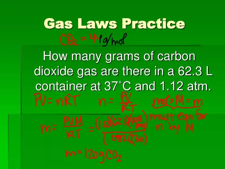 gas laws practice