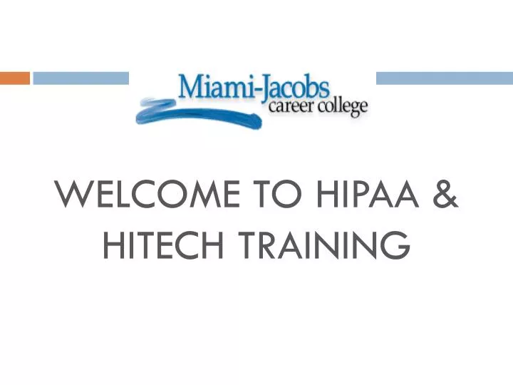 welcome to hipaa hitech training