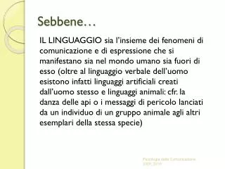 sebbene