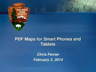 PDF Maps for Smart Phones and Tablets