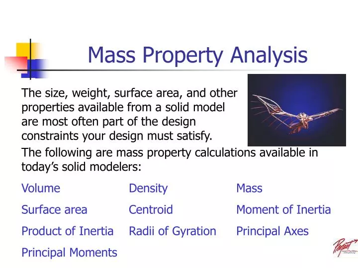 mass property analysis