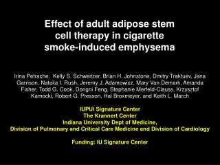 Effect of adult adipose stem cell therapy in cigarette smoke-induced emphysema