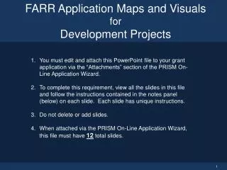 FARR Application Maps and Visuals f or Development Projects