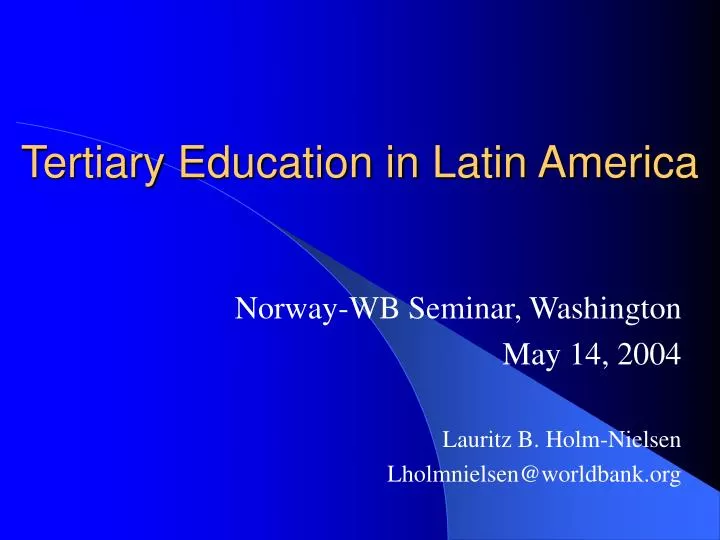 tertiary education in latin america