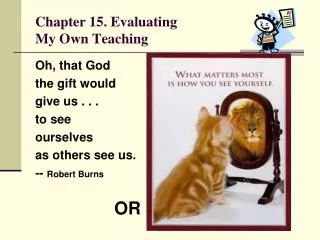 Chapter 15. Evaluating My Own Teaching