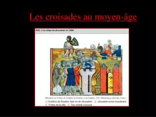 les croisades au moyen ge