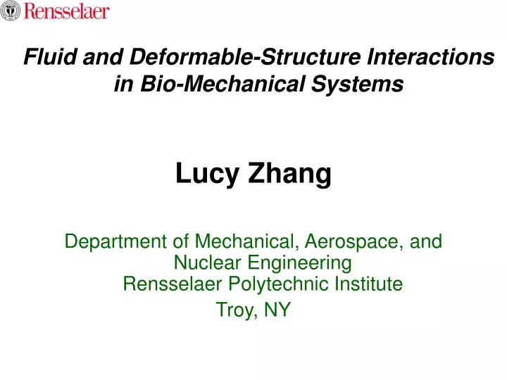 fluid and deformable structure interactions in bio mechanical systems