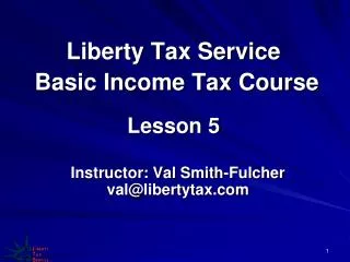 Liberty Tax Service Basic Income Tax Course Lesson 5