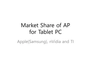 Market Share of AP for Tablet PC