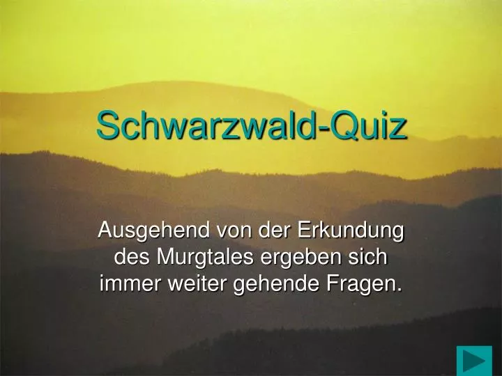 schwarzwald quiz
