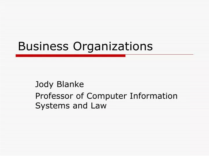 business organizations