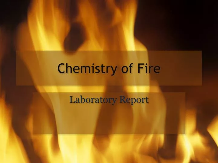 chemistry of fire