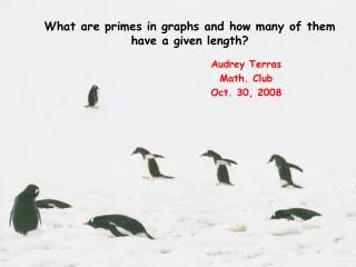 What are primes in graphs and how many of them have a given length?