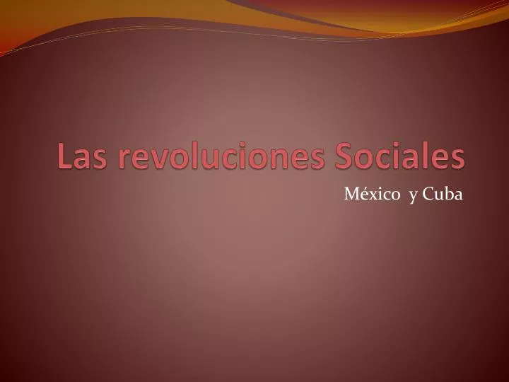 las revoluciones sociales