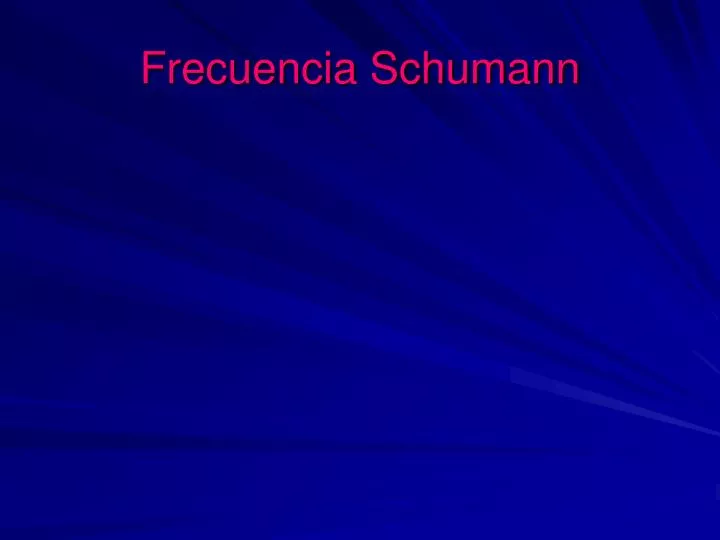 frecuencia schumann