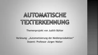 automatische texterkennung