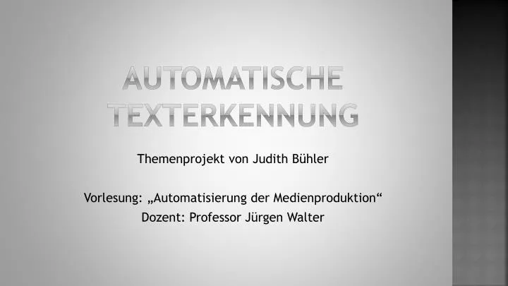 automatische texterkennung