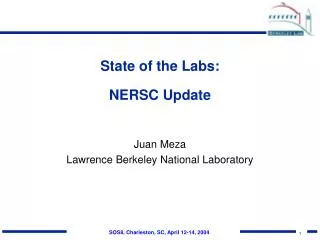 State of the Labs: NERSC Update