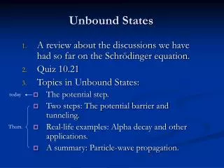 Unbound States