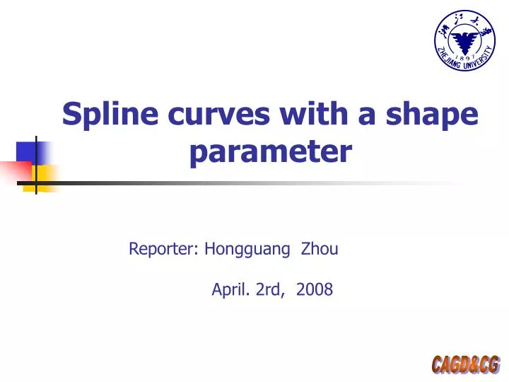 spline curves with a shape parameter