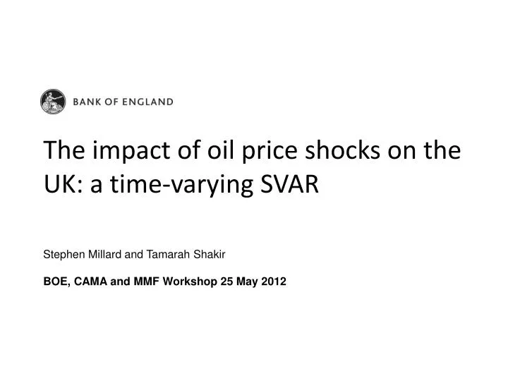 the impact of oil price shocks on the uk a time varying svar