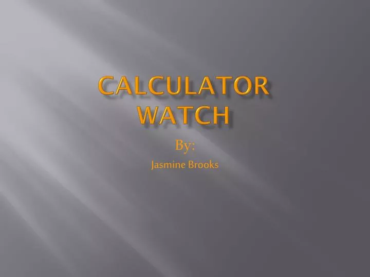 calculator watch