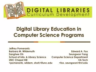 Digital Library Education in Computer Science Programs