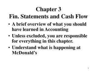 Chapter 3 Fin. Statements and Cash Flow