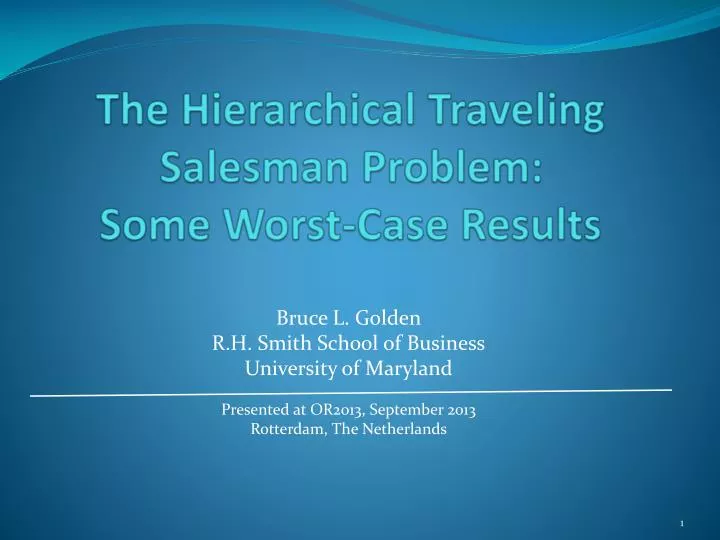 the hierarchical traveling salesman problem some worst case results