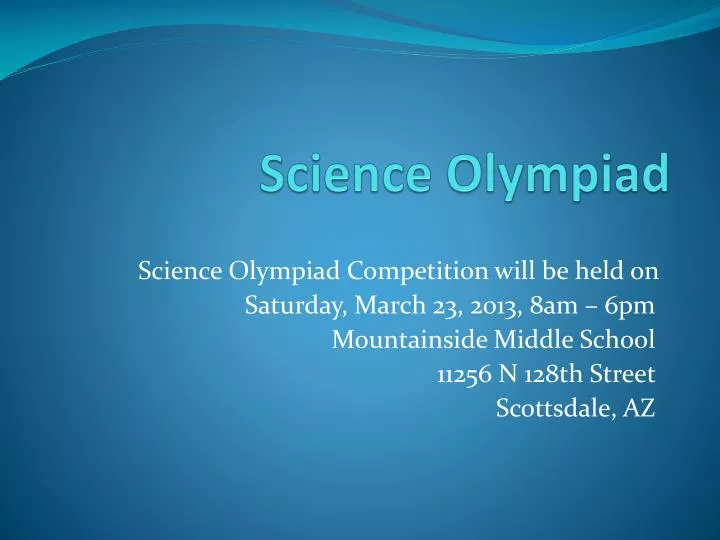 science olympiad