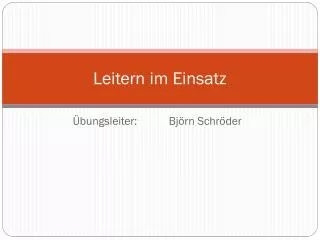 leitern im einsatz