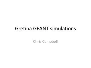 Gretina GEANT simulations