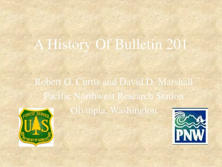 a history of bulletin 201